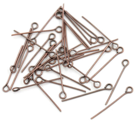 500x Kettelstiften Roodkoper 24 mm