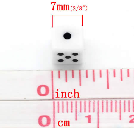 25x dobbelsteentjes kraal 8 mm