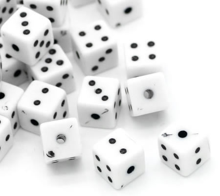 25x dobbelsteentjes kraal 8 mm