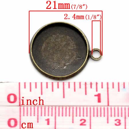 1x Cabochonhoudertje Brons