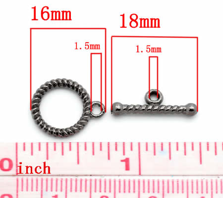 3x slotjes Donker Grijs / Antraciet