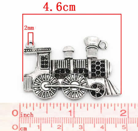 1x Bedel Trein Donkerzilver (groot)