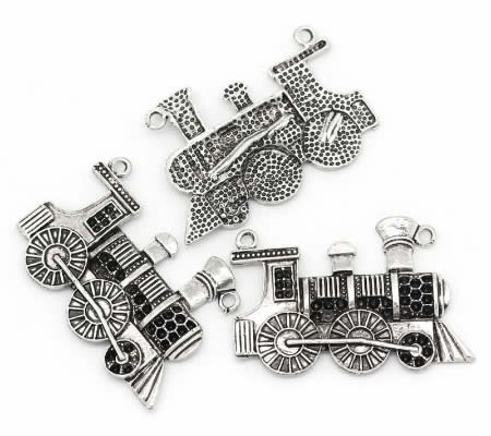 1x Bedel Trein Donkerzilver (groot)