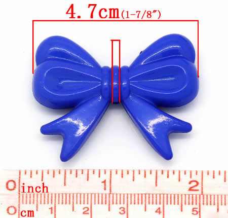 1x Kraal Strikje Blauw