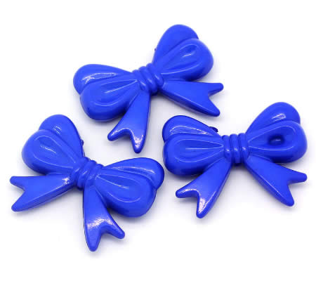 1x Kraal Strikje Blauw