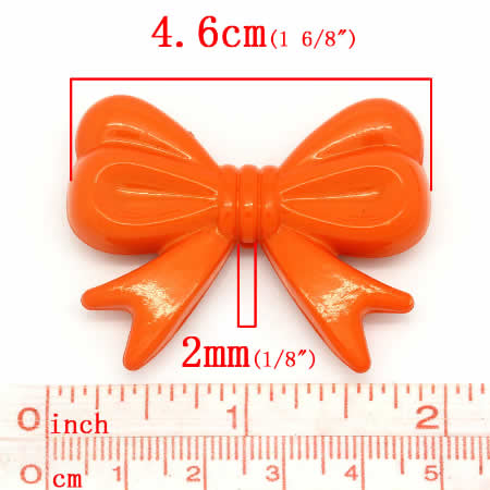 1x Kraal Strikje Donker Oranje