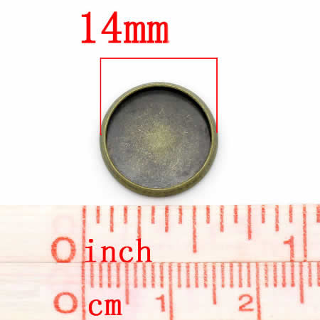 1x Cabochon setting Brons