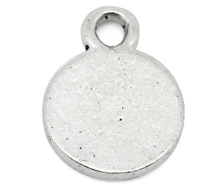 20 stuks Mini Bedeltjes Licht zilver 10 x 8 mm