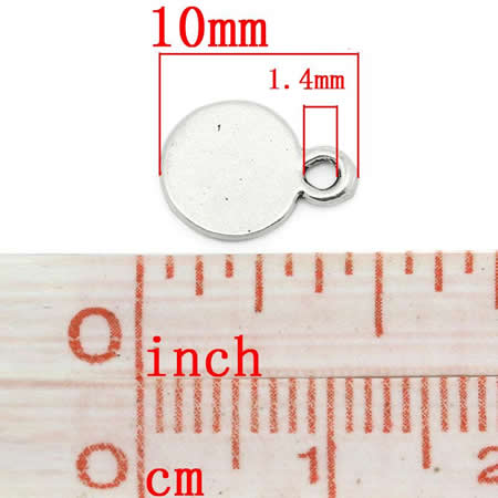 20 stuks Mini Bedeltjes Licht zilver 10 x 8 mm