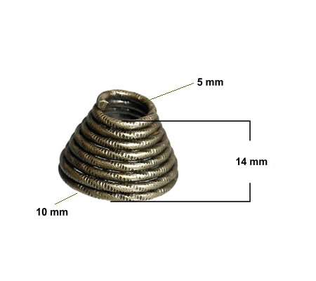 2x Kapjes Brons 14 x 10 mm