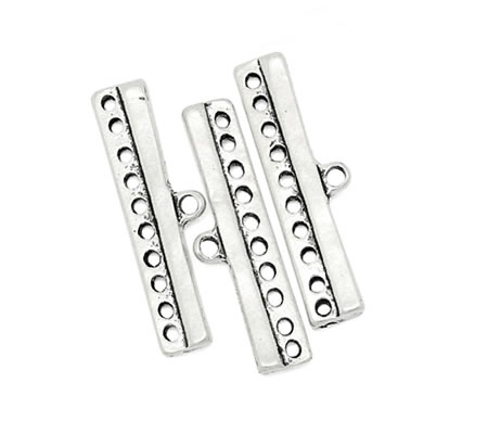 1x verdelertje 10-gaats Antiek Zilver