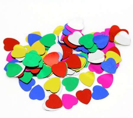 200 stuks Pailletten hartje (zonder gaatjes)