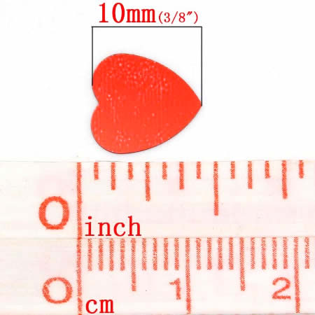 200 stuks Pailletten hartje (zonder gaatjes)