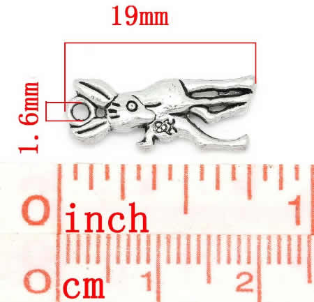 1x Bedeltje Hertje Donker Zilver
