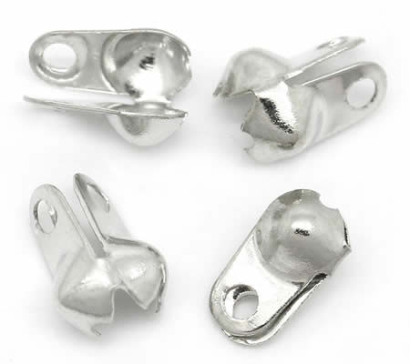 25x Kalots (zijopening) Donker Zilver