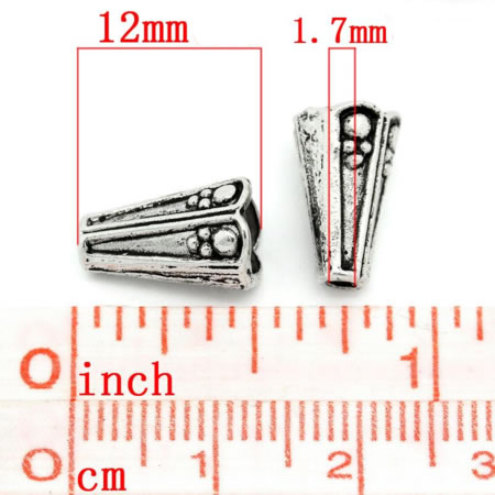 2x Kapjes Donker zilver 8 mm