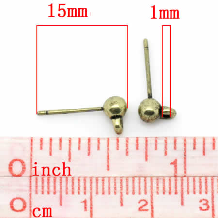 5 sets Plastic oorbel knopje met oogje