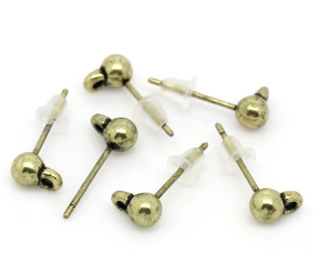 5 sets Plastic oorbel knopje met oogje