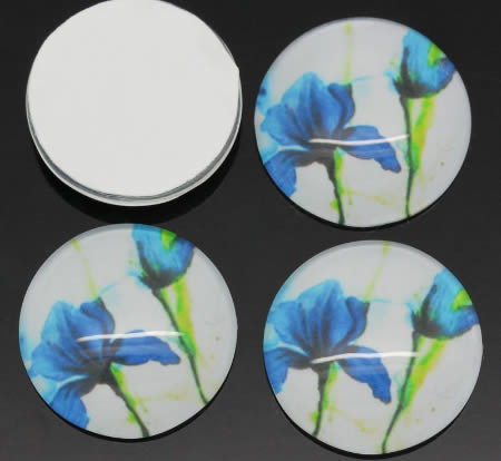 Glazen cabochon Fleur de Lis 20 mm