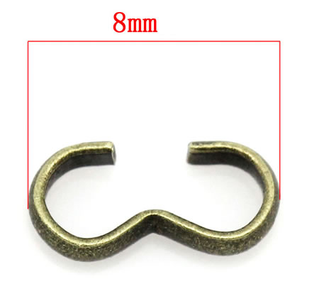 10x Koordklem W-Connector Brons (klein)