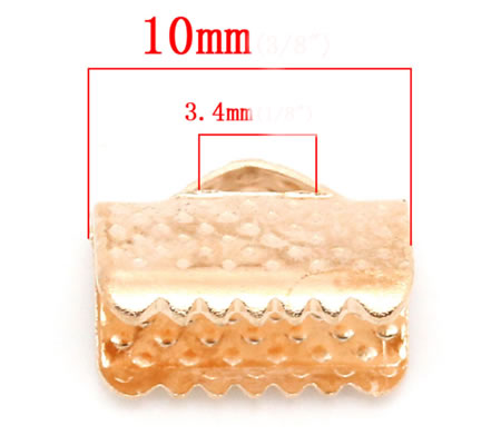 1x Koord Klem RoseGold 10 mm