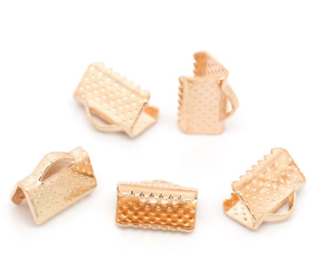 1x Koord Klem RoseGold 10 mm