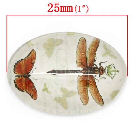 Glazen Cabochon 24 x 18 mm