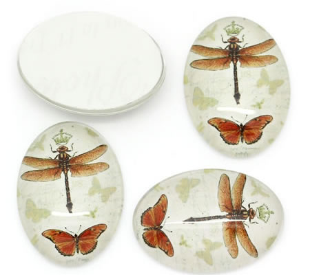 Glazen Cabochon 24 x 18 mm