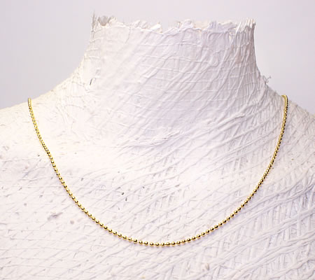1x Ketting Ballchain Goudkleurig