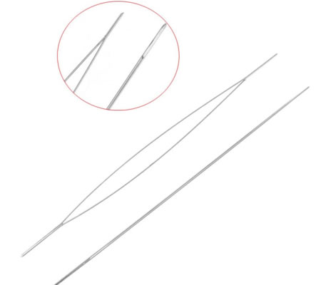 1x Groot Oog kralenrijgnaald 57 mm