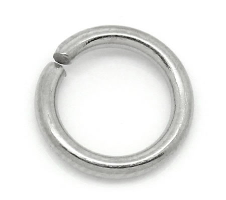 50x roestvrijstalen (304) open ring 6 mm