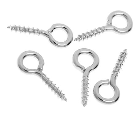 30 stuks schroefjes met oog donker zilver