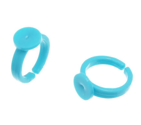 1x kinderring acryl 14 mm Blauw