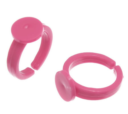 1x kinderring acryl 14 mm Fuchsia