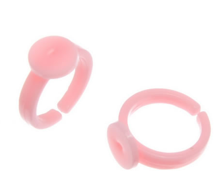 1x kinderring acryl 14 mm Roze