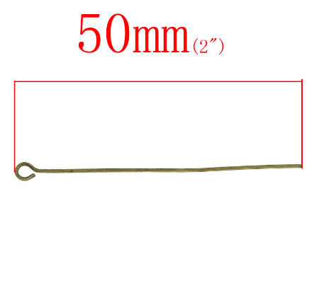 100x Kettelstiften Brons 50mm