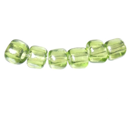 20 gram Rocaille Licht Mosgroen AB (regenboog)