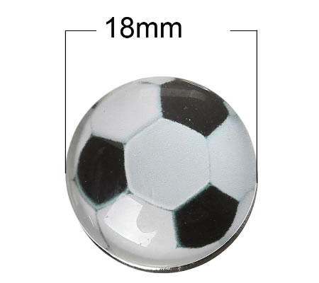 1x Chunk glas - Voetbal