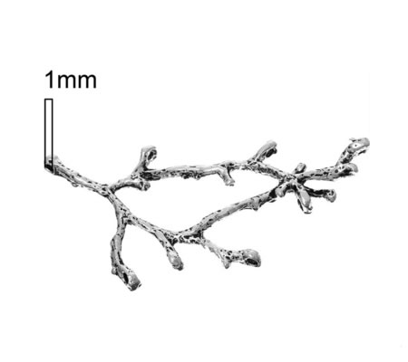 1x Bedel Tak Donker Zilver