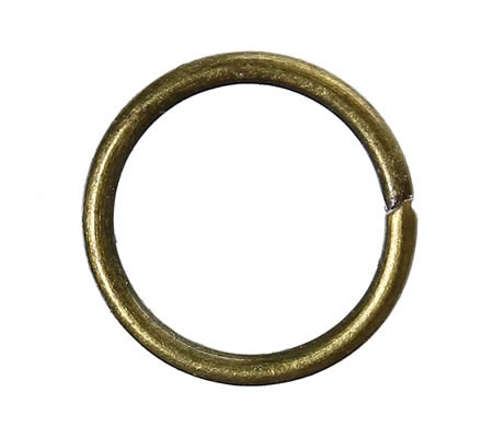 100 stuks Open Ring brons 8 x 1 mm