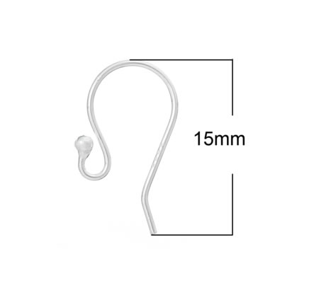 1 Paar Sterling 925 zilver oorbelhaakjes