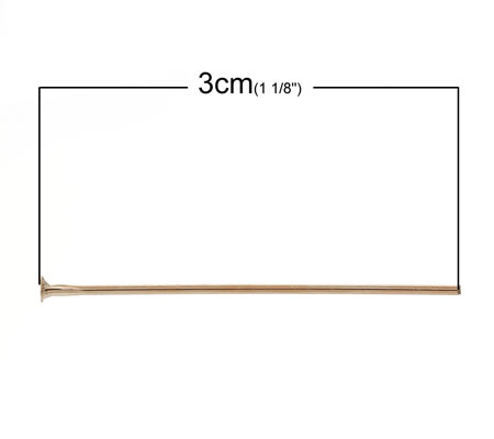 50x nietstiften RoseGold 30 mm