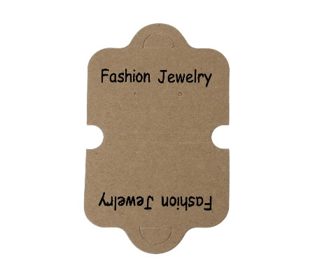 10 Bruin ongelakt kartonnen kettingkaartjes