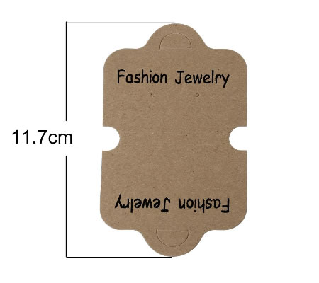 10 Bruin ongelakt kartonnen kettingkaartjes