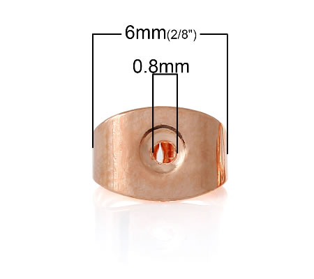 10 stuks stoppertjes RoseGold  (5 paar)