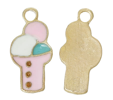 1x Bedel IJsje Goudkleurig/Emaille