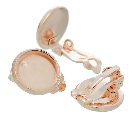1 Paar Cabochon Oorbelclips Rosegold