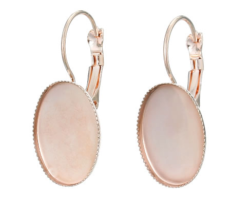 1 paar Cabochonhaakjes kleur RoseGold