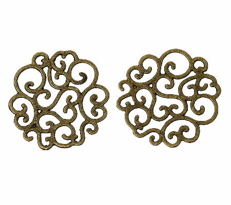 1x Filigrain ornament brons