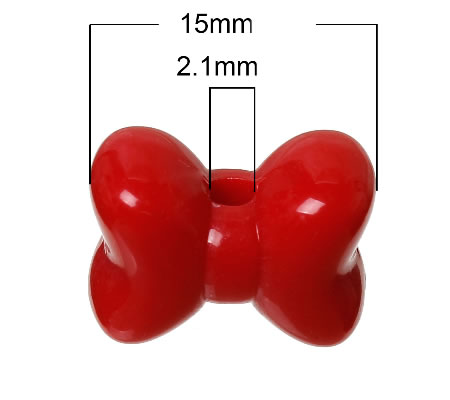 1x Kraal Strikje Blauw